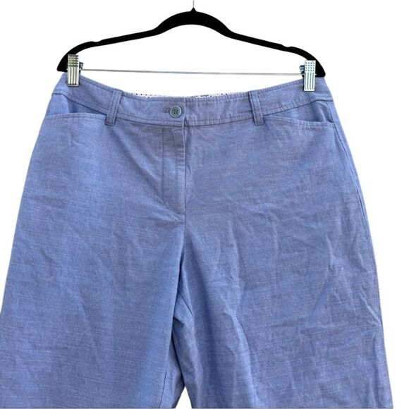 Talbots Women's Perfect Crop Pants in Blue Size Petite 12 - Picture 4 of 8
